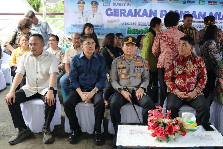 Walikota Bersama Wakil Walikota Manado, Dampingi Gubernur Sulut Dalam Kegiatan Pangan Murah