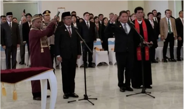 Pelantikan Pj Sekprov dan Inspektur